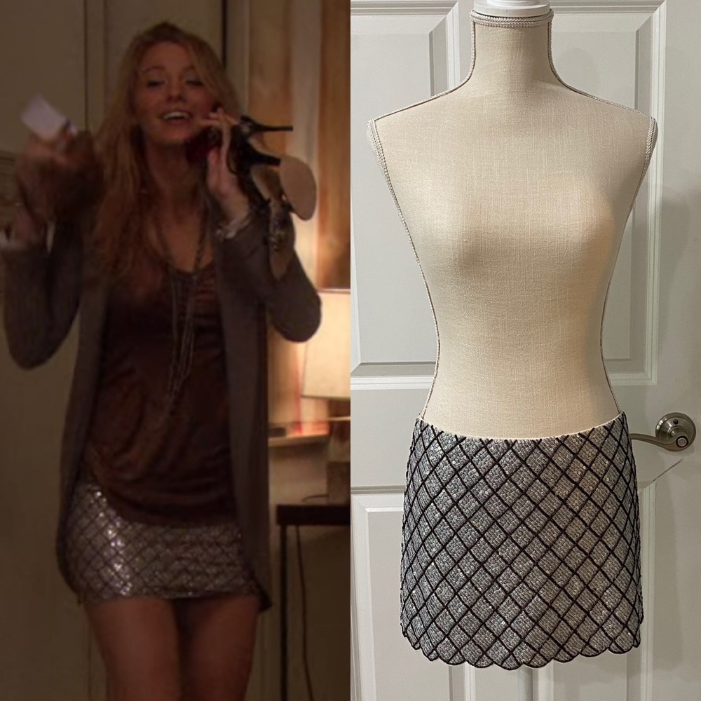 Gryphon Beaded Mini Skirt ASO Gossip Girl